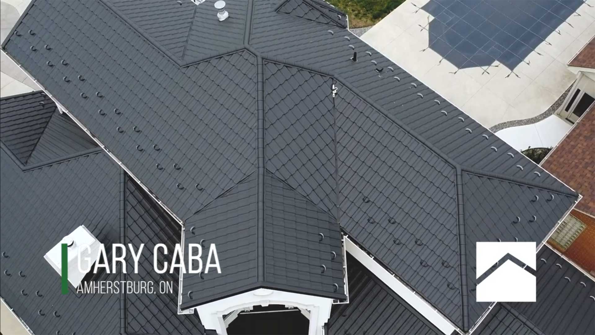 Black Eco-Tile Profile Metal Roofing Amherstburg Ontario